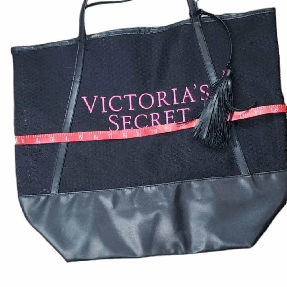 Victoria's Secret Black & Pink Tote Bag